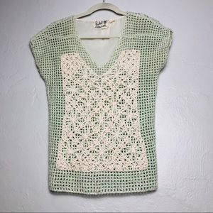 Anthropologie Field Flowers Croche top